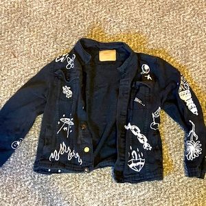 Black and white jean jacket